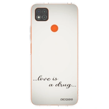 Picasee silikonový průhledný obal pro Xiaomi Redmi 9C - Love is a drug
