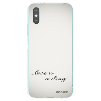 Picasee silikonový průhledný obal pro Xiaomi Redmi 9A - Love is a drug
