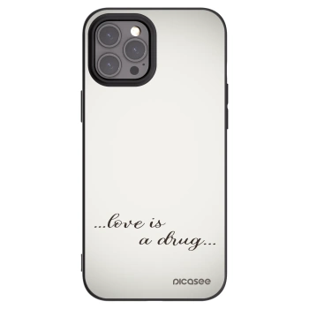 Picasee silikonový černý obal pro Apple iPhone 12 Pro Max - Love is a drug