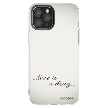 Picasee silikonový průhledný obal pro Apple iPhone 12 Pro Max - Love is a drug