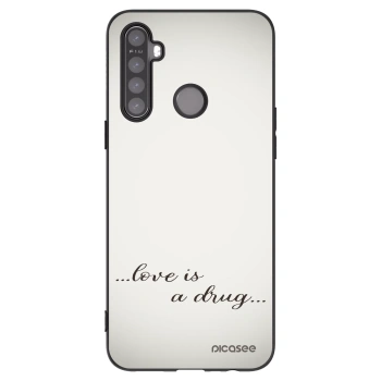 Picasee silikonový černý obal pro Realme 6i - Love is a drug