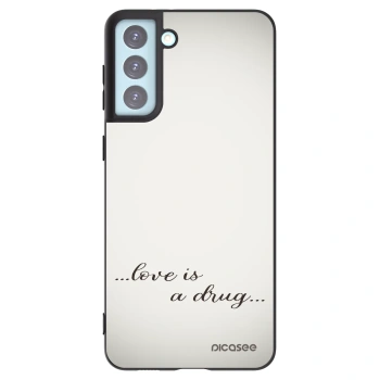Picasee silikonový černý obal pro Samsung Galaxy S21+ 5G G996F - Love is a drug