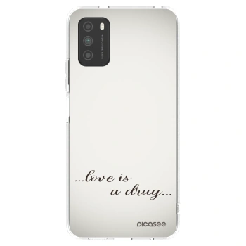 Picasee silikonový průhledný obal pro Xiaomi Poco M3 - Love is a drug