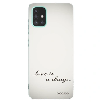 Picasee silikonový průhledný obal pro Samsung Galaxy M31s - Love is a drug