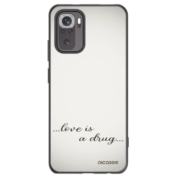 Picasee silikonový černý obal pro Xiaomi Redmi Note 10 - Love is a drug