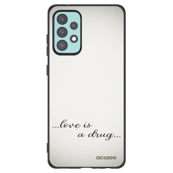 Picasee silikonový černý obal pro Samsung Galaxy A72 A725F - Love is a drug