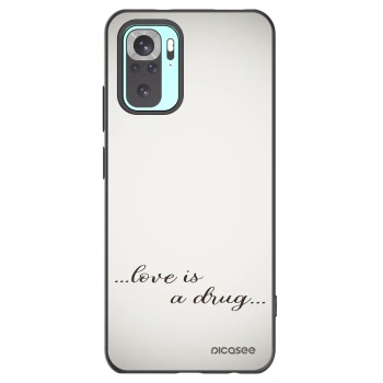 Picasee silikonový černý obal pro Xiaomi Redmi Note 10 Pro - Love is a drug