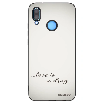 Picasee silikonový černý obal pro Huawei P20 Lite - Love is a drug