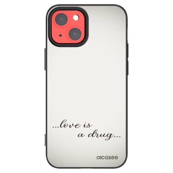 Picasee silikonový černý obal pro Apple iPhone 13 mini - Love is a drug