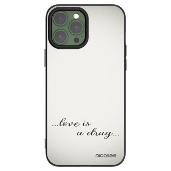 Picasee silikonový černý obal pro Apple iPhone 13 Pro Max - Love is a drug