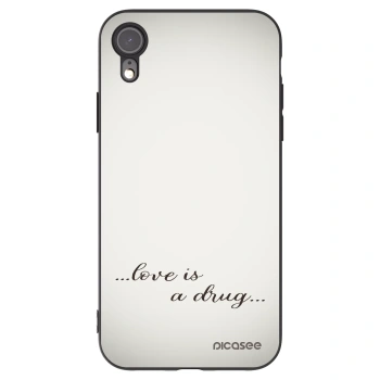 Picasee silikonový černý obal pro Apple iPhone XR - Love is a drug