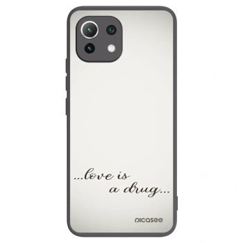 Picasee silikonový černý obal pro Xiaomi 11 Lite 5G NE - Love is a drug