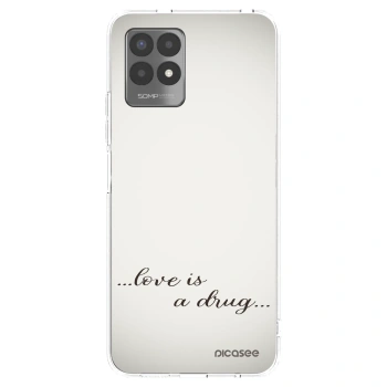 Picasee silikonový průhledný obal pro Realme 8i - Love is a drug