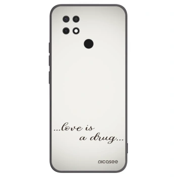 Picasee silikonový černý obal pro Xiaomi Redmi 10C - Love is a drug