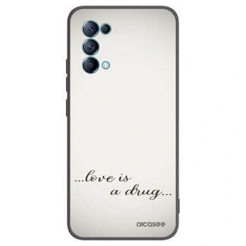 Picasee silikonový černý obal pro OPPO Reno 5 5G - Love is a drug