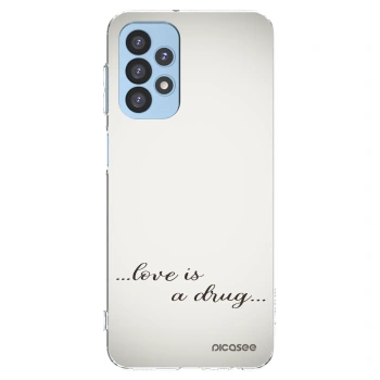 Picasee silikonový průhledný obal pro Samsung Galaxy A23 A235F 4G - Love is a drug