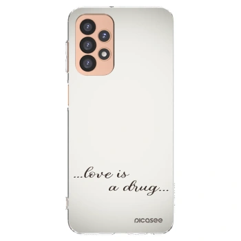 Picasee silikonový průhledný obal pro Samsung Galaxy A23 A236B 5G - Love is a drug