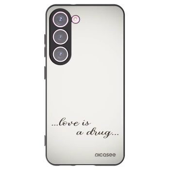 Picasee silikonový černý obal pro Samsung Galaxy S23 5G - Love is a drug