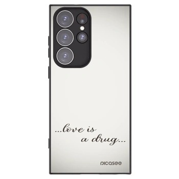 Picasee silikonový černý obal pro Samsung Galaxy S23 Ultra 5G - Love is a drug