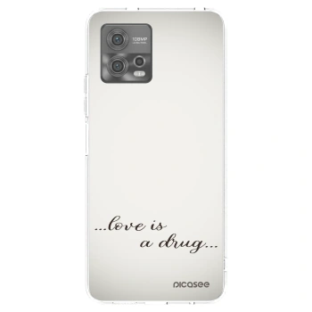 Picasee silikonový průhledný obal pro Motorola Moto G72 - Love is a drug