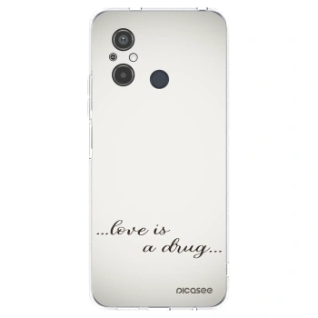 Picasee silikonový průhledný obal pro Xiaomi Redmi 12C - Love is a drug