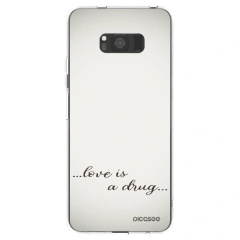 Picasee silikonový průhledný obal pro Samsung Galaxy S8 G950F - Love is a drug