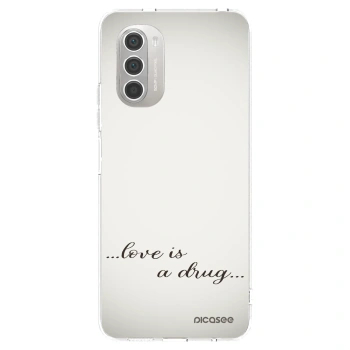 Picasee silikonový průhledný obal pro Motorola Moto G51 - Love is a drug