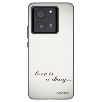 Picasee silikonový černý obal pro Xiaomi 13T Pro - Love is a drug