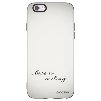 Picasee silikonový černý obal pro Apple iPhone 6/6S - Love is a drug