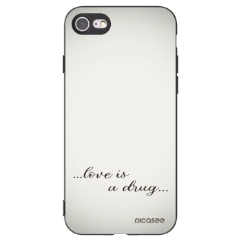 Picasee silikonový černý obal pro Apple iPhone 7 - Love is a drug