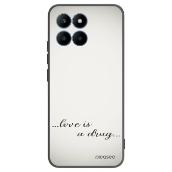 Picasee silikonový černý obal pro Honor 70 Lite - Love is a drug