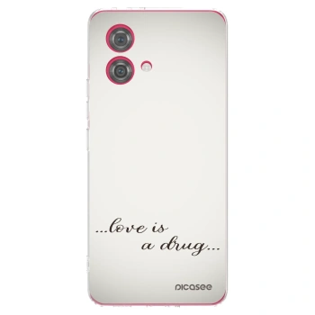 Picasee silikonový průhledný obal pro Motorola Moto G84 5G - Love is a drug