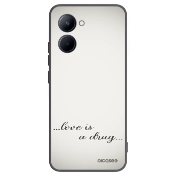 Picasee silikonový černý obal pro Realme C33 (2023) - Love is a drug