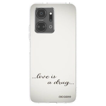 Picasee silikonový průhledný obal pro Honor X7a - Love is a drug