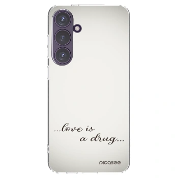 Picasee silikonový průhledný obal pro Samsung Galaxy S24+ S926B 5G - Love is a drug