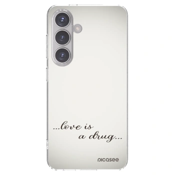 Picasee silikonový průhledný obal pro Samsung Galaxy S24 S921B 5G - Love is a drug