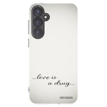 Picasee silikonový průhledný obal pro Samsung Galaxy S23 FE S711B - Love is a drug