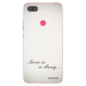 Picasee silikonový průhledný obal pro Xiaomi Mi 8 Lite - Love is a drug