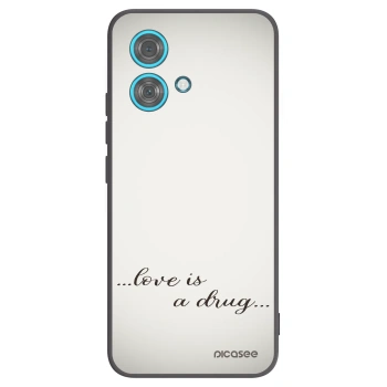 Picasee silikonový černý obal pro Motorola Edge 40 Neo - Love is a drug
