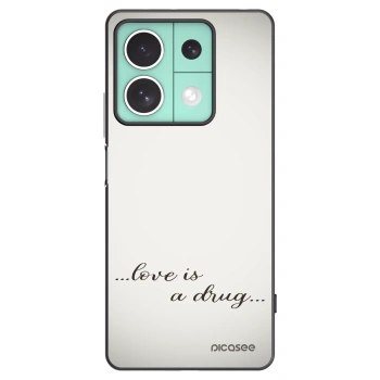 Picasee silikonový černý obal pro Xiaomi Redmi Note 13 5G - Love is a drug