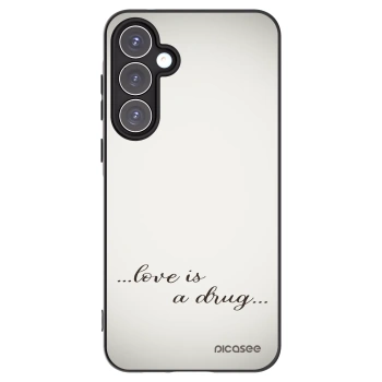 Picasee silikonový černý obal pro Samsung Galaxy A55 5G A556B - Love is a drug