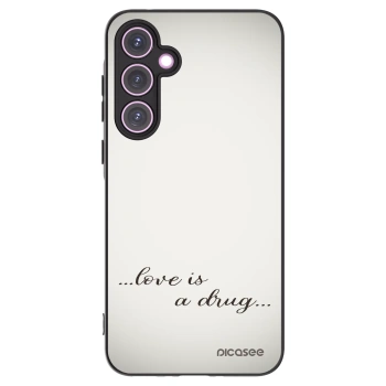 Picasee silikonový černý obal pro Samsung Galaxy A35 5G A356B - Love is a drug