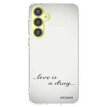 Picasee silikonový průhledný obal pro Samsung Galaxy A35 5G A356B - Love is a drug