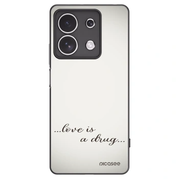 Picasee silikonový černý obal pro Xiaomi Redmi Note 13 4G - Love is a drug
