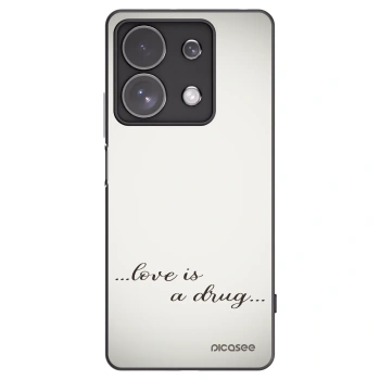 Picasee silikonový černý obal pro Xiaomi Redmi Note 13 Pro 4G - Love is a drug