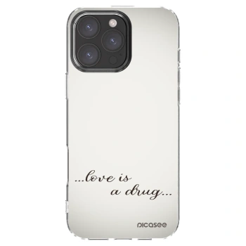 Picasee silikonový průhledný obal pro Apple iPhone 16 Pro Max - Love is a drug