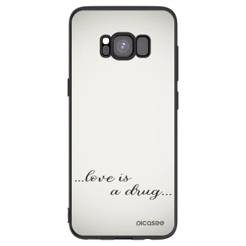 Picasee silikonový černý obal pro Samsung Galaxy S8 G950F - Love is a drug