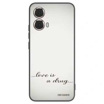 Picasee silikonový černý obal pro Motorola Moto G85 - Love is a drug