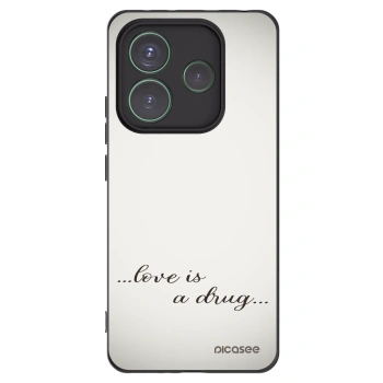 Picasee silikonový černý obal pro Xiaomi Redmi Note 14 5G - Love is a drug
