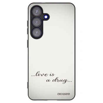 Picasee silikonový černý obal pro Samsung Galaxy S25 5G - Love is a drug